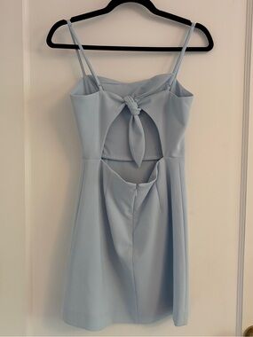 French Connection Light Blue Tie-Back Dress